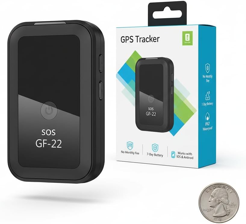 KF Premium Mini GPS Tracker for Vehicles, Pets & Luggage – Real Time Hidden Magnetic Car Tracker Device – Wireless GPS Locator with Voice Recording & Easy Setup