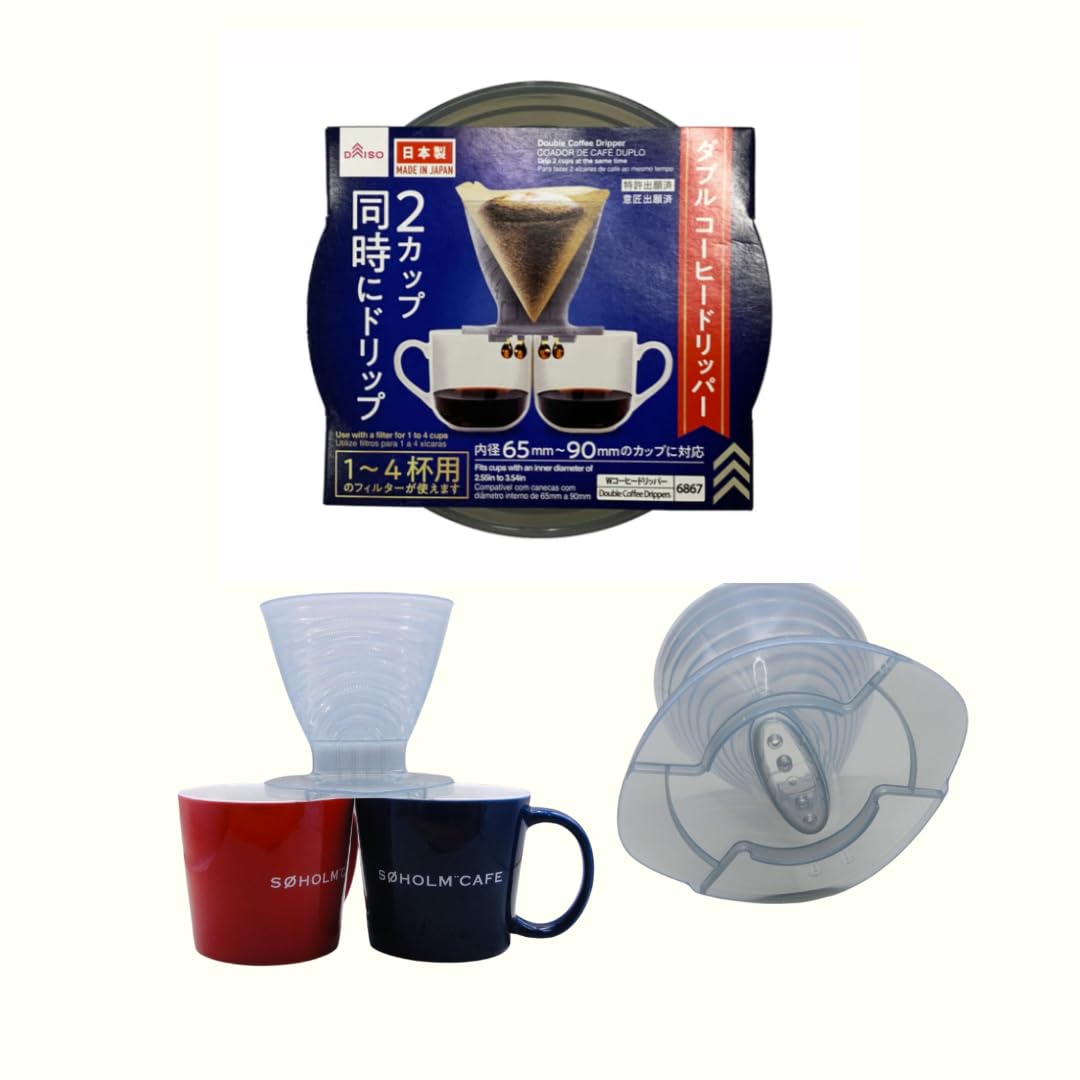 Photo 1 of Daiso Double Coffee Dripper - For 1-4 Cups