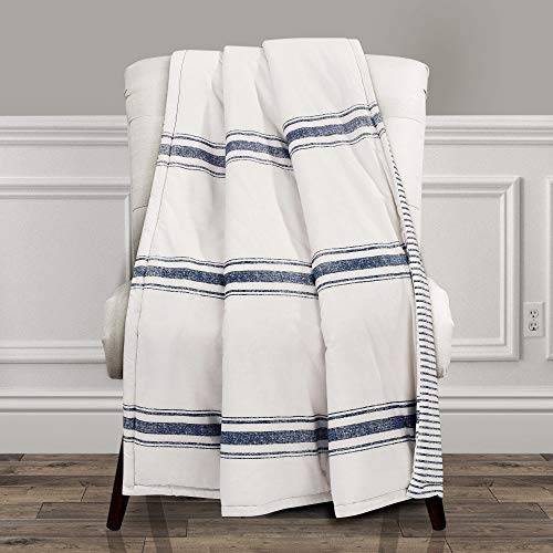 Lush Decor Farmhouse Stripe Reversible Throw...