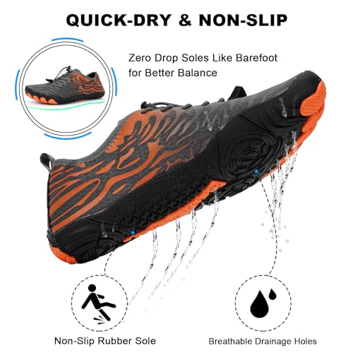 Image of Hike Barefoot Shoes for Women Men Non-Slip Breathable Walking Shoes Wide Toe Box Comfortable Athletic Footwear