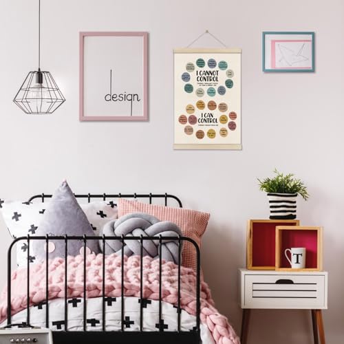 Image of DOI-LANEE Calming Strategies Poster Hanger Frame, Mental Health Inspirational Wall Art 16x12 Inch, Motivational Wall Decor, Therapy Office Decor, Motivational Posters for School Counselor Psychology