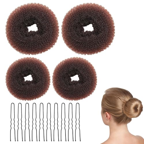 Duttkissen Hair Dutt Maker Haargummi Haarnetz Dutt Haarteil Bun Haar Duttkissen Groß Haare Haarkissen BröTchen-Haartwister Haarnetz Ballett Kinder Buns Dutt Kissen Donuts Frisuren ZubehöR Haardonut