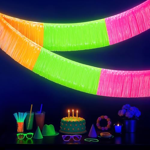 Consejos para Comprar Franjas Naranjas para comprar hoy. 46 Franjas de color naranja neón, verde y rosa intenso, paquete de 2