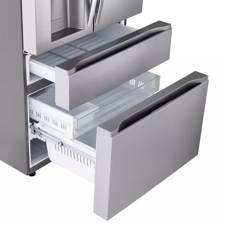 LG Smart 4-Door French Door Refrigerator with Full-Convert Drawer - Counter-Depth MAX 24.5 Cu. Ft. Stainless Steel on Fridge.com