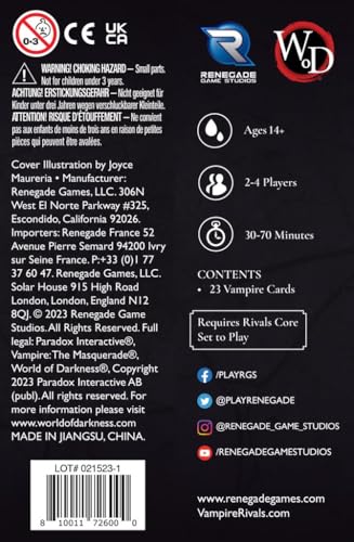 Vampire: The Masquerade - Rivals Royalty Pack 1, Multicolor, 15 centymetrów x 15 centymetrów - Image 3