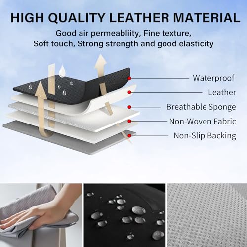 Image of Coverado Universal Front Car Seat Covers, Waterproof Seat Protectors for Gym Sports & Pets, Quick-Fit for Cars SUVs and Trucks (Black)