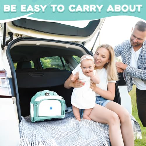 Image of Baby Bathtub Collapsible with Thermometer & Cushion, Portable Travel Tub