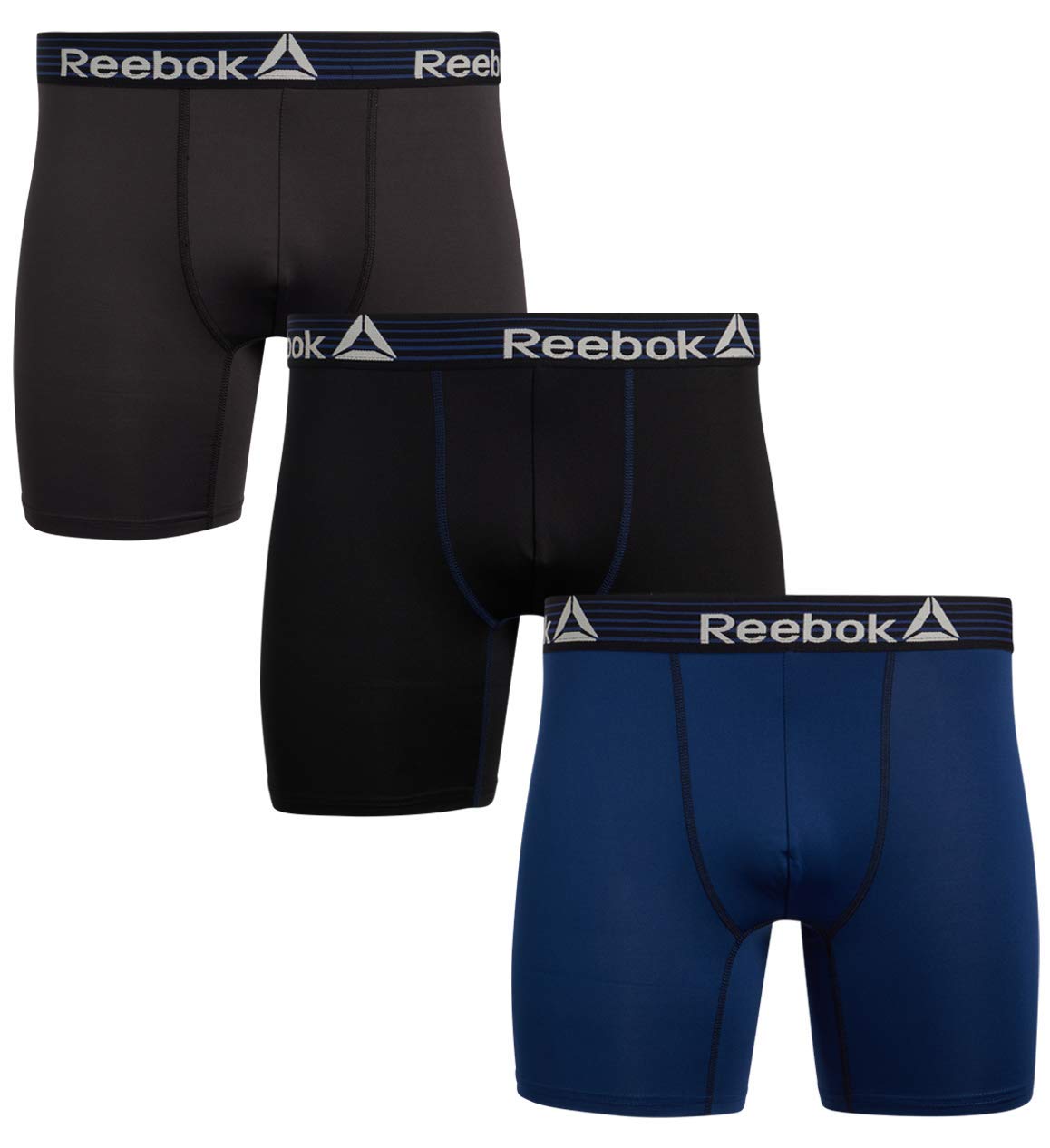 Mens Performance Quick Dry Moisture Wicking Boxer Briefs (3 Pack)