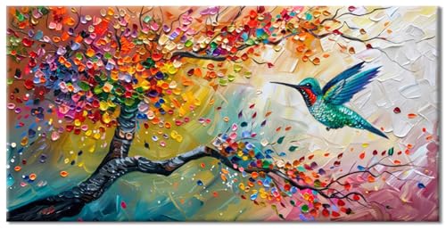 Leinwand Bilder Groß 120x30 cm Wandbilder Wohnzimmer Poster & Kunstdrucke, Wandbild Baum des Lebens Zimmer Deko Aesthetic Abstrakt - Moderne - Kunst...