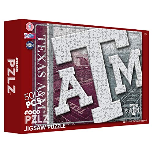 Image of FOCO NCAA Big Logo 500 Piece Jigsaw PZLZ