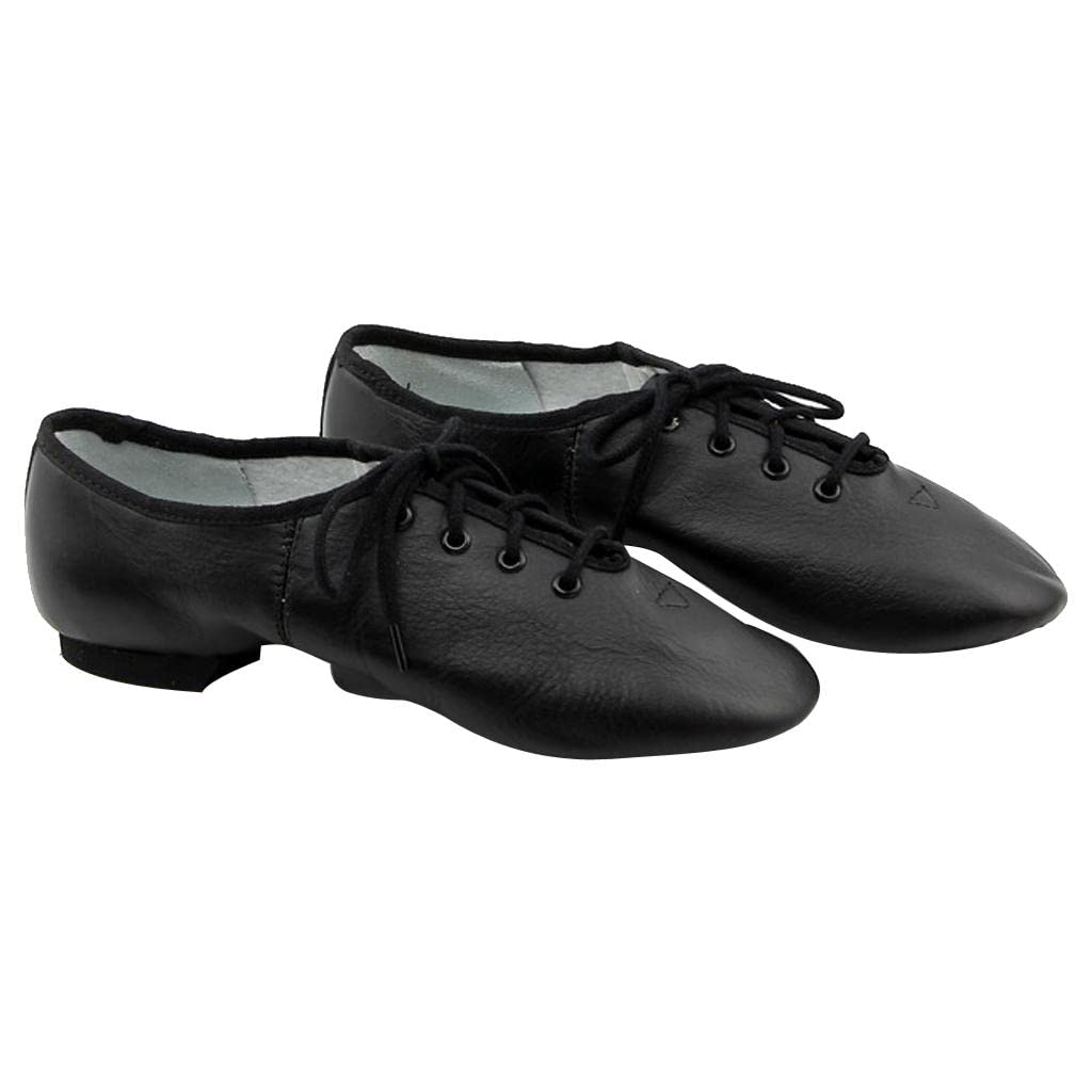 Men Women Soft Cow Leather Black Slips On Lace Up Jazz Shoes 38 | Dancewear | Dance Shoes | Jazz, Hip Hop