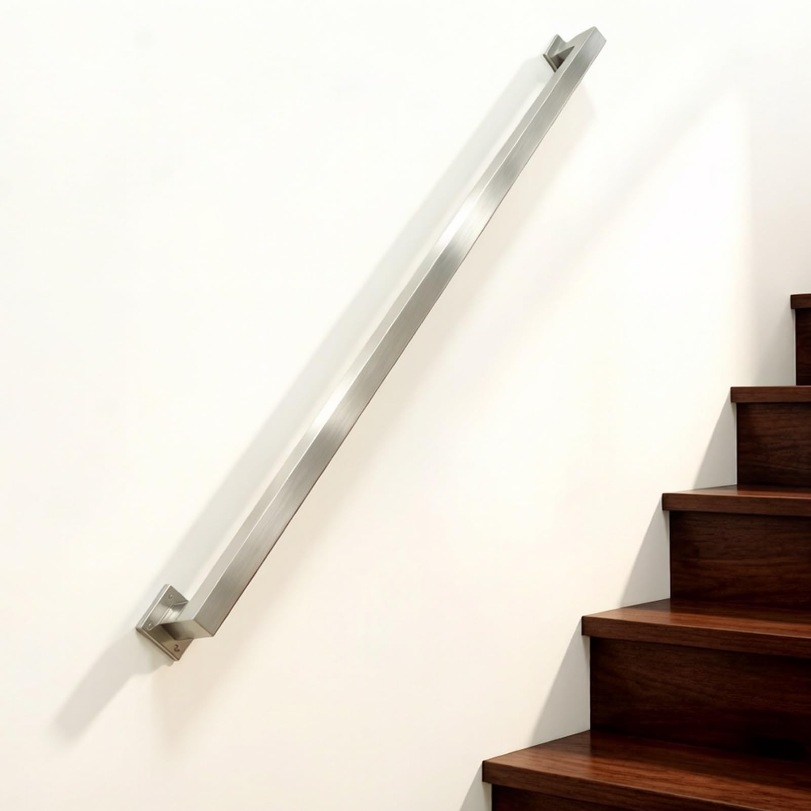 Liyadolaam Women's One Color Staircase Hand Railings, 30-600Cm Banister Handrail, Stainless Steel Rails For Stair, Wall-Mounted Safety Grab Rail With Fittings For Villa Loft Balcony Patio(18Ft/540Cm)