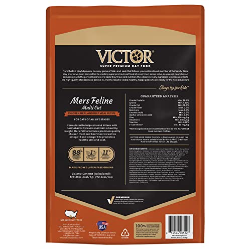 Image of VICTOR High- Protein Mers Feline Dry Cat Food - Normally Active Cats, 5 lb