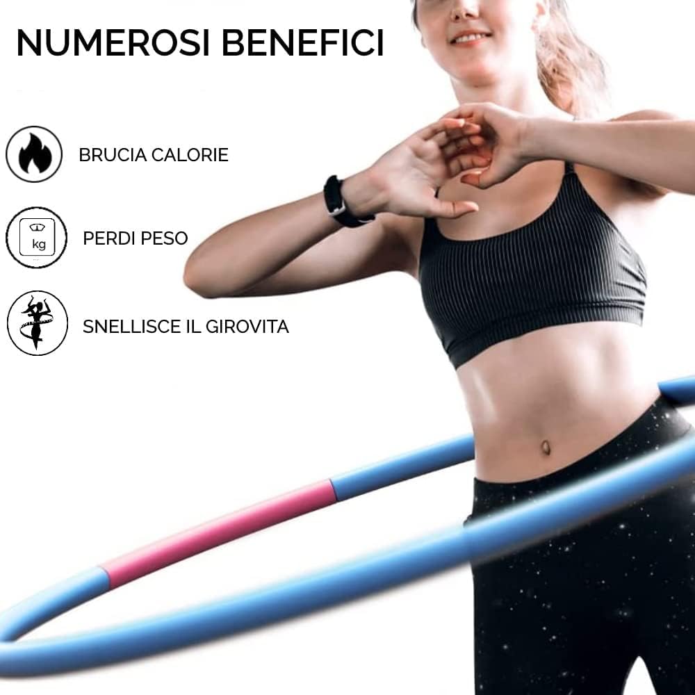 Hula Hoop Fitness Soft Slimming Circle mit 8 abnehmbaren Segmenten zur Gewichtsreduktion für Erwachsene und Kinder
