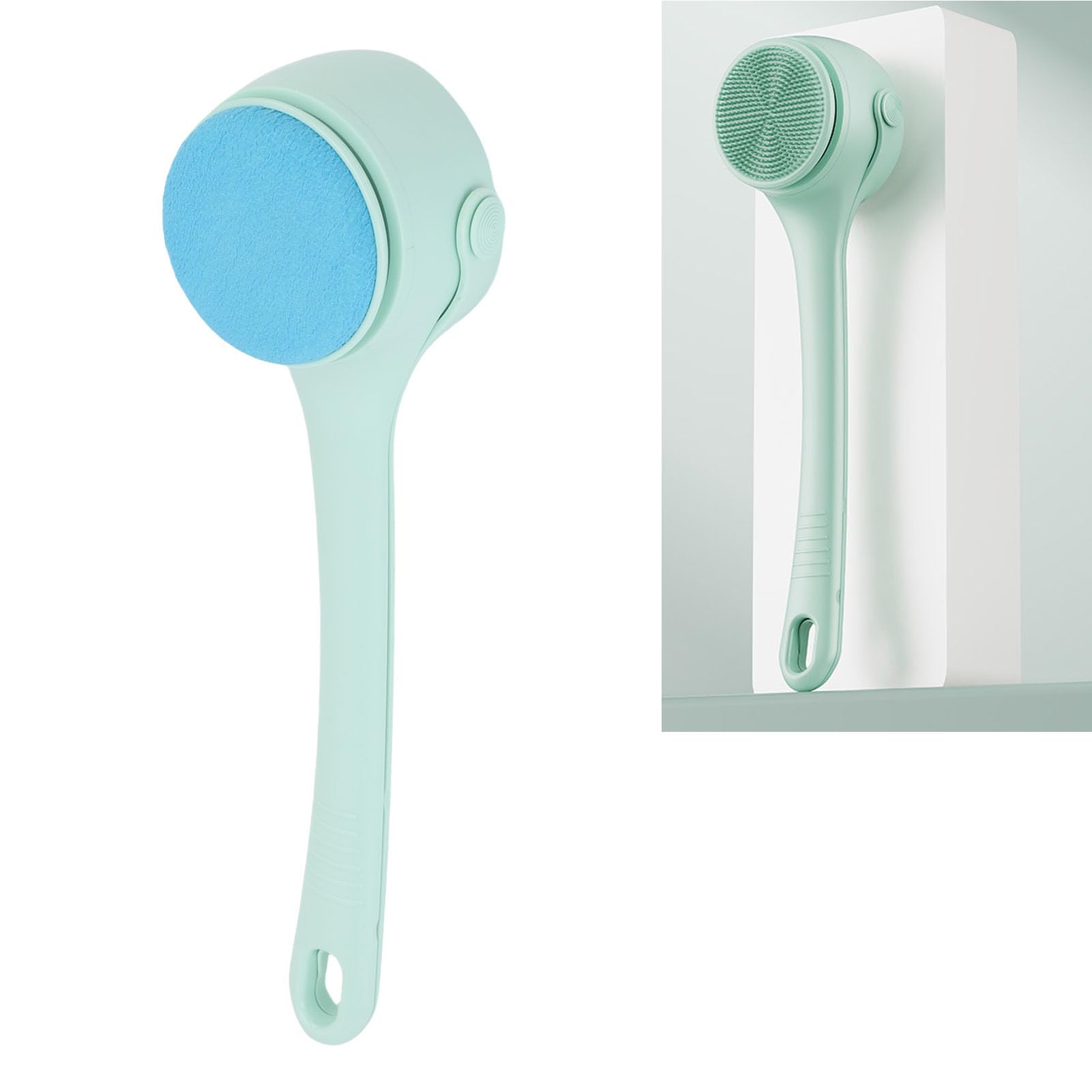 Srliya Potente Exfoliante Corporal Eléctrico con Batería Recargable para una Experiencia de Baño Eficiente (Verde)