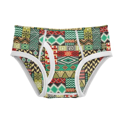 Boys' Exclusive Briefs Toddler Underwear 95% Combed Cotton Boxerbriefs 2T Geometric Tribal Pattern 25