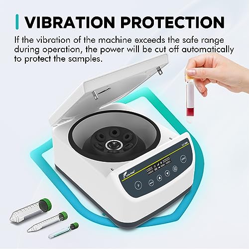 LAB FISH Laboratory Centrifuge Machine 2ml/5ml/10ml/15ml/50ml Lab Test Tubes | Low Speed Control 500-4000r/min,Max 2146xg | Store 9 Programs W/Timer 30sec-99min - Thumbnail 5