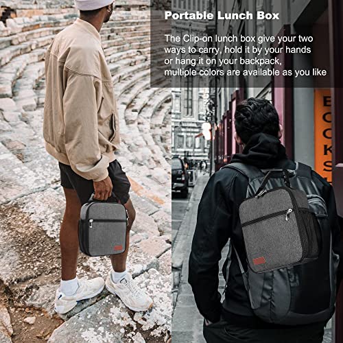 Habopet Lunch Box For Men & Women Durable Lunch Bag For Adults Reusable Small Lunchbox Grey #TOP6