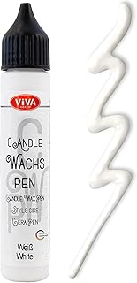 Viva Decor Candle Pen 0.95 FL oz - White - | Wax Paint for Candles | Candle Wax Pen for Custom Designs | Safe Candle Paint | Ideal for Decorating Candles for Special Occasions | DIY Projects