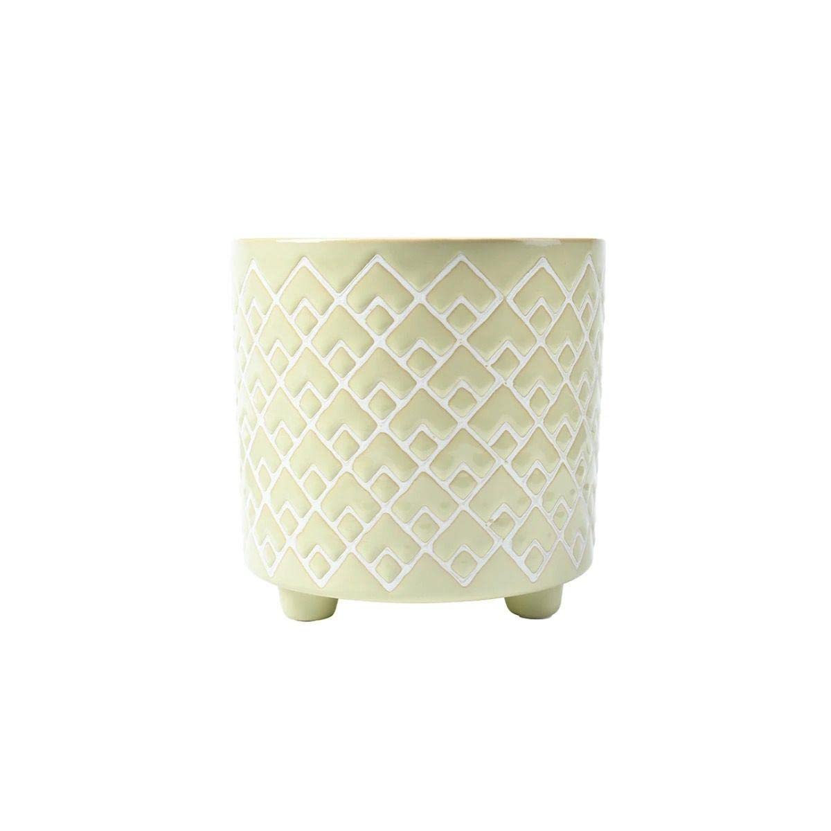 Burgon & Ball Pale Jade Bilbao Glazed Plant Pot, Large,