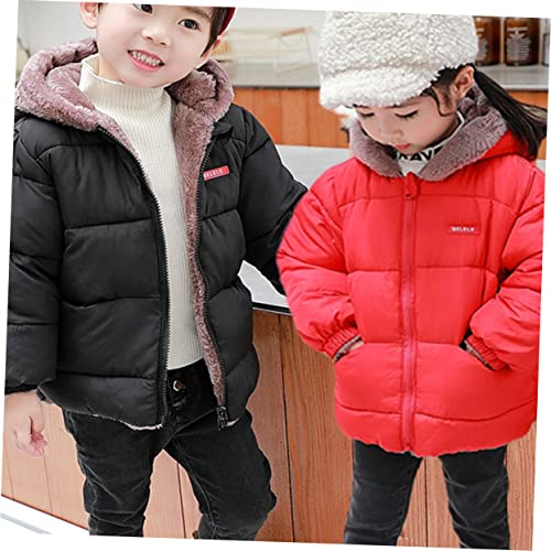 LIFKOME 1pc Fleece Coat Winter Jacket for Boys Cotton-padded Jacket Girls Coat Fleece Jacket Children Clothing3