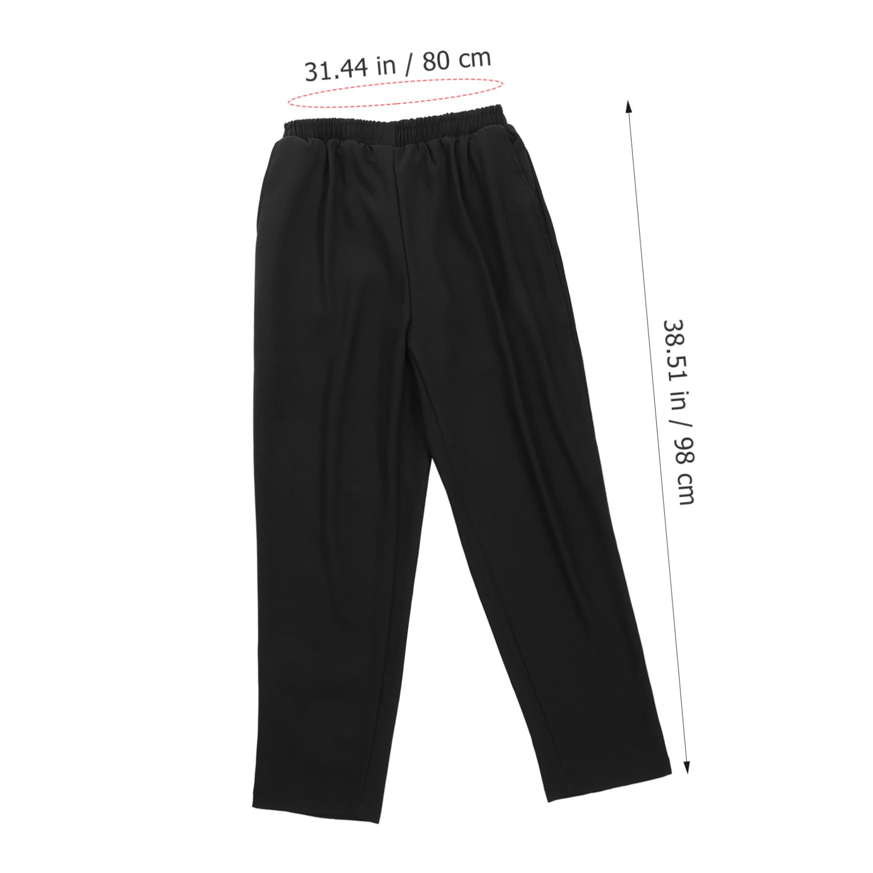 Pantaloni da per Chef in Poliestere Traspiranti e Resistenti S Nero Uniforme Canteen per Cucina Professionale e Facili da Lavare