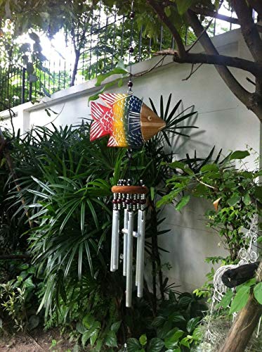 Sawadee Thai Handmade Wood Fish Mobile Hanging