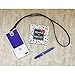 Tainada Stick On 3M Adhesive PU Leather Two-Tone Snap On Closure Wallet Cash ID Credit Card Holder with Detachable Neck Lanyard Compatible with Most Smartphones + Bonus Cord Wrapper (Purple)