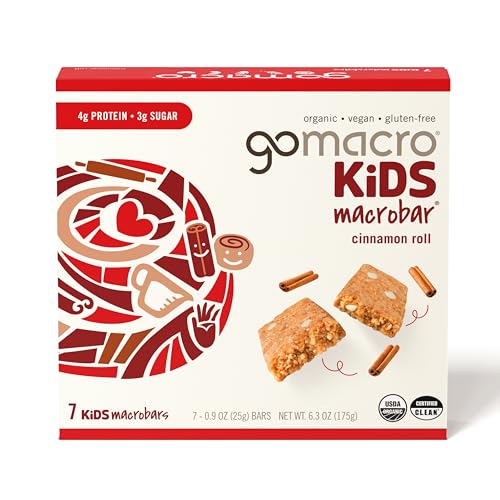 GoMacro Kids MacroBar Organic Vegan Snack Bars - Cinnamon...