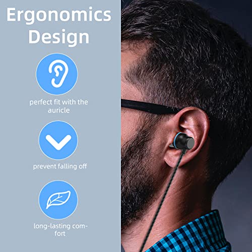Earbuds Wired With Microphone 5 Pack, In-Ear Headphones With Heavy Bass Stereo, Noise Isolating Wired Earbuds, Ear Buds Compatible With Iphone, Ipod, Ipad, Mp3, Samsung, And Most 3.5Mm Jack #TOP5