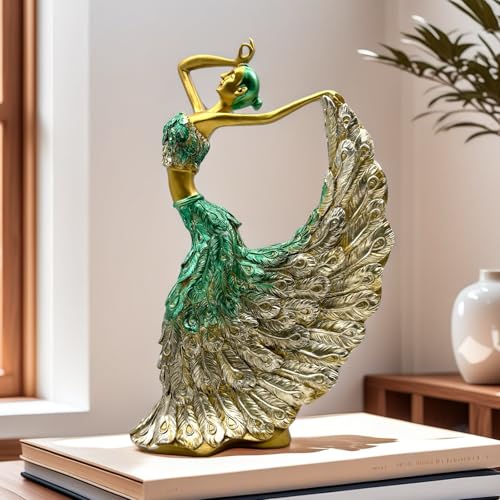 Estatua Decorativa Moderno de Bailarina Pavo Real
