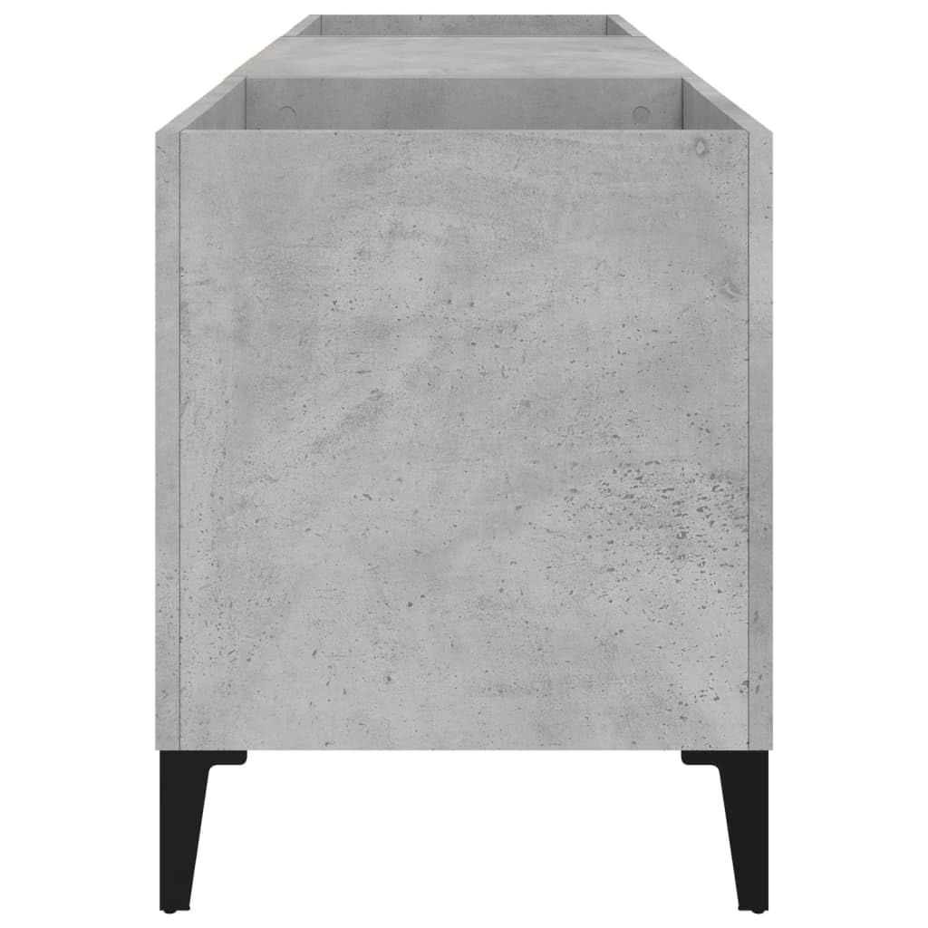 Tidyard Mueble para Discos Estanteria CDs,Mueble Tocadiscos,Mueble para Discos,Mueble para Vinilos,Madera contrachapada Gris hormigón 121x38x48 cm