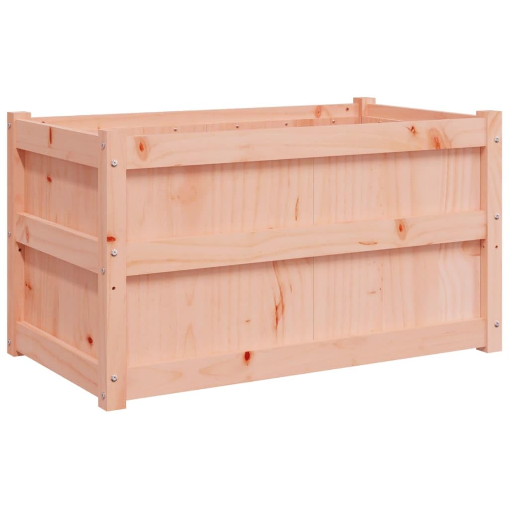 Macetero con diseño de listones de 60 x 60 x 60 cm de madera de pino impregnada, gran maceta para flores y plantas, madera natural resistente con aspecto rústico, ideal para jardín