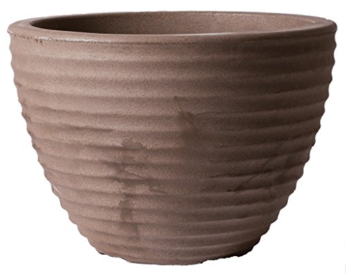 Stewart Vaso Basso a Forma di vasetto di Miele, plastica, Brown, 37 cm