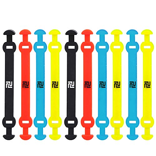 Amortecedor de tênis, Andoer Tiras de silicone com amortecedor de raquete de tênis elástico de 10 un