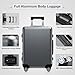 EclatVivid Full Aluminum Weaving Texture Surface Body Luggage, 20 inch All Aluminum Carry On Suitcase, Metal Hard Shell Body Suitcase with TSA Locks (Silver, 20 inch)