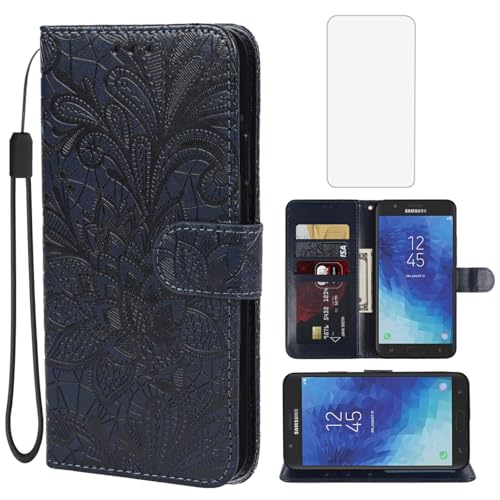 Coque Galaxy J7 2018 antichoc avec porte-carte et vitre de protection écran