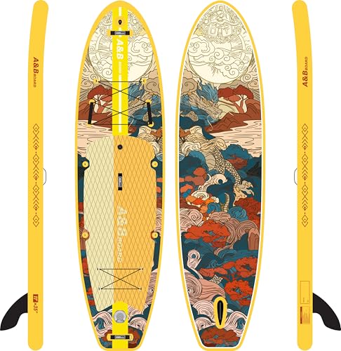 A&BBOARD Tabla Paddle Surf Hinchable,Tabla de Padel para Adulto,2 Personas,Stand Up Paddle Board con Premium Accesorios