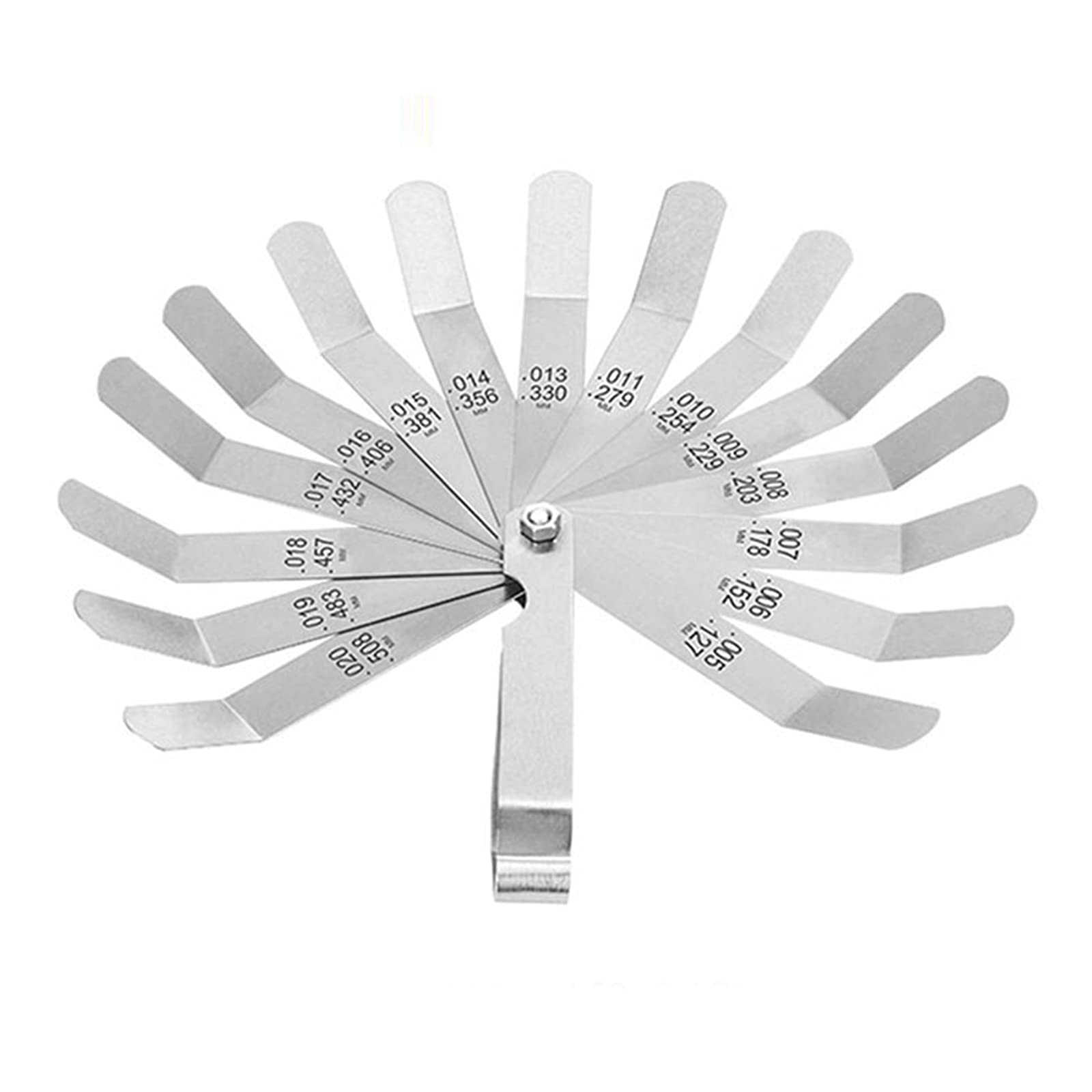 Buy Curved Gauge Stainless Steel Blades Feeler Gauge Metric/Imperial