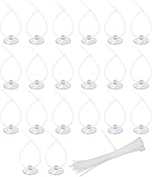 Aquaneat 20-Pack Aquarium Suction Cups with 40 Zip Ties - Secure Shrimp Nests, Moss & Fish Tank Decor Easily