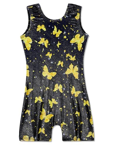 Image of Domusgo Gymnastics Leotards for Girls Sparkly One Piece Biketard Size 1-10Y