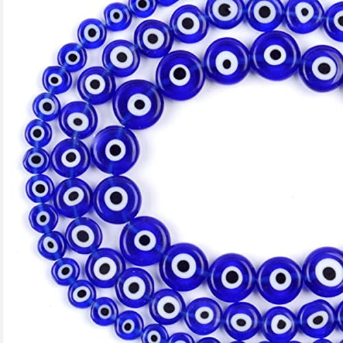 FANGQUN Bulk Colorful Crystal Flat Eye Seed Beads - Bedazzling Loose Beads for DIY Jewelry Making Bracelets Necklaces Keychains Waist Beads Friendship Kandi & Charms (Navy Blue 6 * 3mm/60PC)