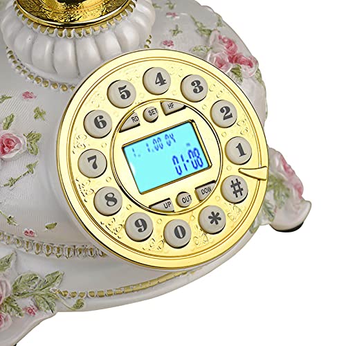 Téléphone fixe à la mode vintage finitions fleurs rétro chic - 4