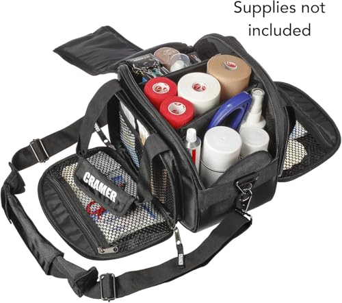 Image of Cramer Tuf-Tek Kits for Athletic Trainers, Portable Athletic Training Kit for Team Travel, Bag Holds AT Supplies for Athlete Injuries, Storage for Tape, Scissors, and Ice Packs, Tuf-Tek Junior