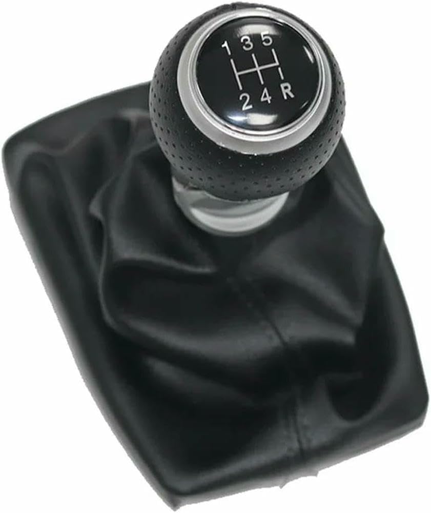 Gznbb 5 Speed Type 5 Car Manual Gear Shift Knob Boot Cover Gaiter Lever Shifter Handle Stick, For Audi A4 B6 B7 8E 2000-2008