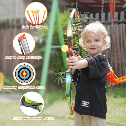 Bigdream 8008 Kids Bow And Arrow Toy Set, Led Light Up Archery Toys thumb #3