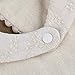 GZMM Baby Bib For Girls,Reversible Waterproof Handmade Natural Cotton Baby Drool Bib 0-12 months 2 Pack (off-white color A, 0-12 months)