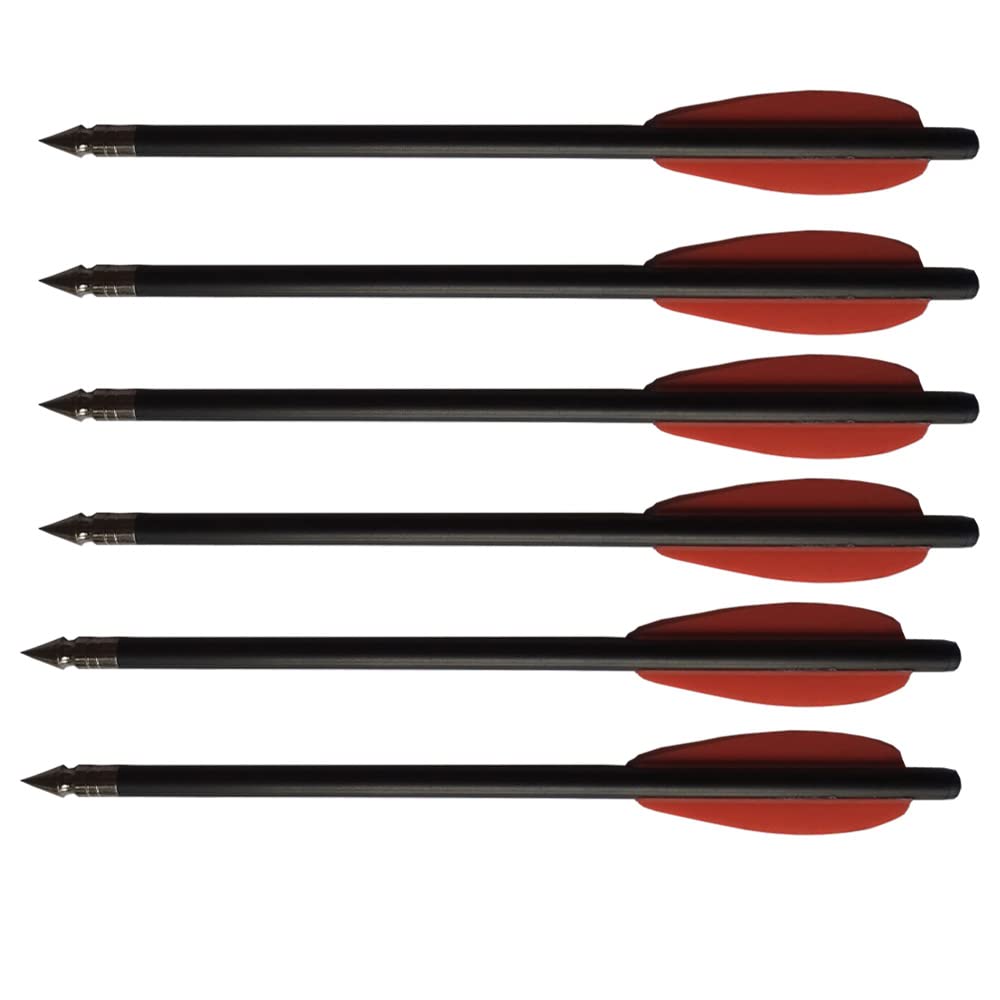 Pistol Crossbow Bolts 6.3 Inch 100GR Tips for 50-80lbs Pistol Crossbow Pack of 6