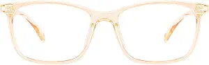 TIJN Blue Light Blocking Glasses for Women Men TR90 Frame Square Nerd Eyeglasses Anti Blue Ray Computer Screen Glasses