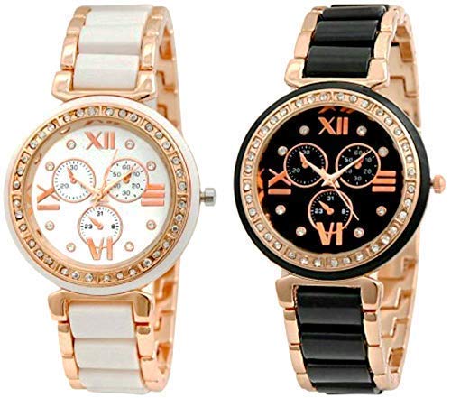 Zeydan Beautiful Analogue White Dial & Black Dial Womens Watches (Rosegold) (B07PXXJPBP) Amazon Price History, Amazon Price Tracker